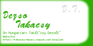 dezso takacsy business card